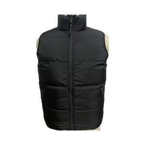공장 OEM ODM 패션 겨울 소프트쉘 기모 지퍼 민소매 플레인 프리미엄 퀼팅 남성용 패딩 조끼 - Product Image 5