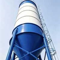 Silo Verticale per Cemento da 50T 100T 200T, Serbatoio di Stoccaggio per Polveri Sfuse, Tipo Smontabile in Acciaio per Impianti di Betonaggio