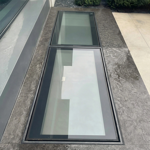 Tragaluz de Techo con Marco de Aluminio y Cristal Laminado Templado, Ventana de Techo Transitable para Iluminación de Patios y Sótanos de Villas - Product Image 1