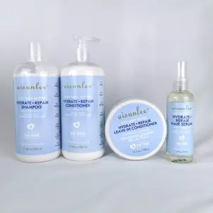 Etiqueta privada de cabelo e couro cabeludo, africano, encaracolado, shampoo e condicionador para cuidados com o cabelo