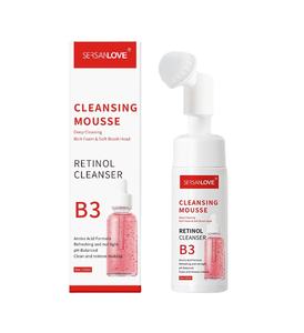 Mousse nettoyante aux acides aminés pour démaquillant pour soins de la peau en profondeur 150ml VE B5 Nettoyant moussant pour le visage avec tête nettoyante - Product Image 6