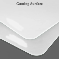 Tapis de Souris Gaming en Verre Trempé 3.0mm Surface Lisse Bords Anti-dérapants Lavable Livraison Rapide Sur Mesure