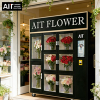 Distributeur automatique de fleurs avec écran tactile de 21,5 pouces, grande capacité, fonction de réfrigération par air, gestion basée sur le cloud