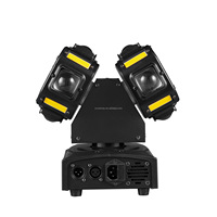 Projecteur de scène professionnel à double tête mobile avec laser et télécommande, stroboscope doré pour discothèque, bar, cérémonie, KTV