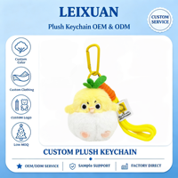Porte-clés en peluche poussin jaune, breloque de sac en forme d'oiseau moelleux, cordon tressé jaune vif, lanière de poignet, accessoire décoratif avec nœud orange enroulé
