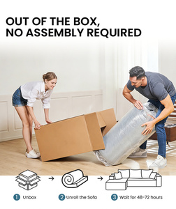 Sofá <span class=keywords><strong>Cama</strong></span> de Pana Comprimido al Vacío OEM para Uso Doméstico, Apartamentos Pequeños, Plegable, Doble Uso (Sentado/Recostado), Estilo <span class=keywords><strong>Canguro</strong></span> - Product Image 6