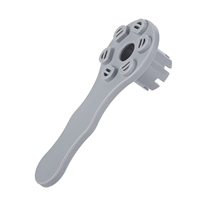 Clé à soupape d'air de sécurité en PVC à 8 rainures clé à soupape de décharge de pression à 6 trous gris pour bateau gonflable Kayak radeau pirogue canoë