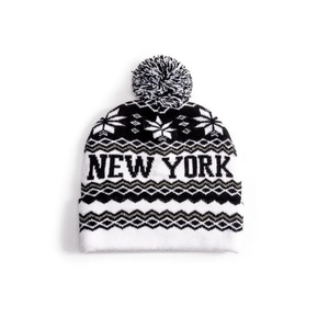 Bonnets personnalisés d'usine, style hip-hop streetwear, bonnets en tricot, bonnets colorés, bonnets en acrylique jacquard avec <span class=keywords><strong>pompon</strong></span>, pour hommes et femmes, <span class=keywords><strong>à</strong></span> porter au quotidien - Product Image 5