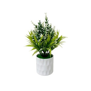 Bonsái Artificial de Lavanda con Hierba de Primavera, 22 Pulgadas, en Maceta Blanca, Planta Decorativa de Interior, Pequeño Adorno de Vegetación en Maceta - Product Image 5