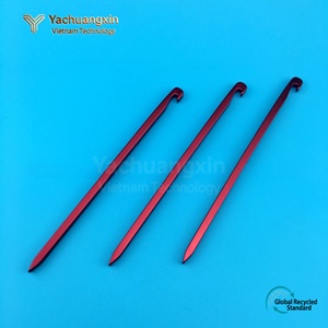 สมอบกเหล็กสีแดงสำหรับตั้งแคมป์กลางแจ้งทุกฤดูกาล 1 ชิ้น - Product Image 6