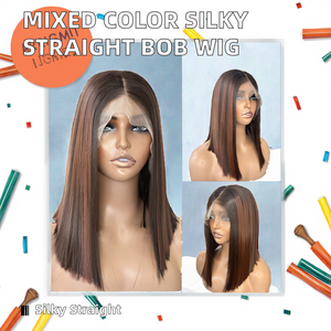 Mẫu tóc giả <span class=keywords><strong>bob</strong></span> thẳng mượt màu phối 13x4 kiểu mới dùng hàng ngày - Màu đen - Product Image 3