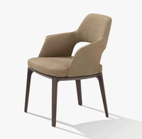 Chaise de salle à manger en cuir de luxe moderne avec accoudoirs, modèle Guangdong G70, pour la maison, le bureau, l'étude, la salle de sport, l'école, l'entrepôt, l'hôtel