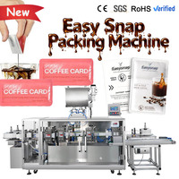 Machine d'emballage automatique de sachets de café liquide à fermeture facile, machine d'emballage de cartes de café liquide instantané