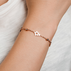 Fabrik Preis Großhandel Mode Phantasie Armband Set 18K <span class=keywords><strong>Gold</strong></span> Überzogene Sterne Hand Kette Armband Mode-Design Für Mädchen Und frauen - Product Image 5