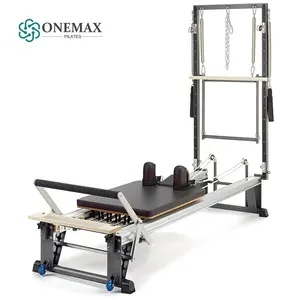 ONEMAX Aluminium Pilates Reformer Tower Equipment De Gym 2021 Wholesale Price Home Reformer Elina Pilates Reformer With Tower