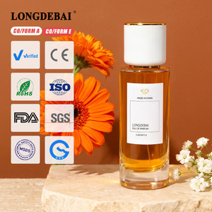 En Stock: Botella de Perfume Redonda Transparente de 50ml, 20ml, 100ml, Botella de Perfume de Vidrio Vacía con Tapa de Cierre Vertical Fino - Product Image 1