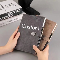 Vente en gros de fournitures scolaires personnalisées Carnet de repas en cuir PU avec logo Agenda quotidien imprimable A5 à couverture rigide