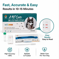 Test combiné Parvovirus/Giardia CPV/GIA Canin – Kit de détection vétérinaire rapide triple en une étape pour hôpitaux vétérinaires