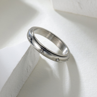 Bague tournante en acier inoxydable 304 plaqué or 18 carats, étanche, pour marques indépendantes