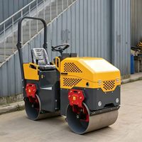 Compacteur routier vibrant à double tambour, mini-compacteur tandem à tambours en acier pour le compactage de l'asphalte et du sol