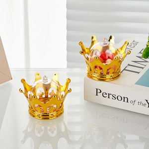 European-Style Crown Gold Silver Waterproof Silk <b>Small</b> Durable Child Candy & <b>Chocolate</b> Souvenir <b>Box</b> Creative Banquet - Product Image 1