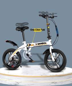 Mini vélos pliants - 14/16/20 pouces, vélos portables <span class=keywords><strong>ultra</strong></span>-légers à vitesse variable avec frein à disque pour hommes, femmes et étudiants - Product Image 5