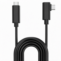 Connecteurs coudés Type-C USB 3.0 3A à charge rapide avec gaine en PVC tressée pour câble de données pour ordinateur et liaison VR