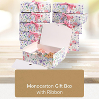 Boîtes cadeaux personnalisées à motifs floraux avec couvercles et ruban, assemblage simple, boîtes décoratives élégantes pour offrir en cadeau
