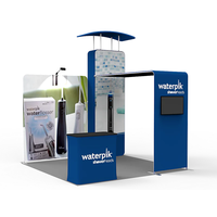 Stand de Exhibición Portátil Ligero de 10x10 pies con Tela Tensada, Instalación sin Herramientas para Ferias Comerciales