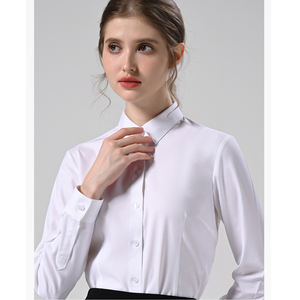 Modal impermeable/antiincrustante camisa de mujer de negocios sin planchar camisa de manga larga para mujer Color sólido <span class=keywords><strong>Babu</strong></span> camisa de mujer - Product Image 3