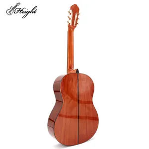 Guitarra clássica de nylon de 39 polegadas, violão de madeira sólida, almofada clássica, centro para música