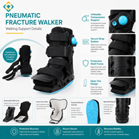 Botte de marche à compression d'air avec semelle à bascule pour la rééducation des entorses de la cheville et des fractures stabilisées