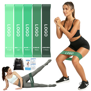 Gradient Green Mini Loop Resistance <b>Bands</b> Natural Latex Exercise <b>Bands</b> Glute <b>Workout</b> <b>Bands</b> for Home Gym Fitness - Product Image 1