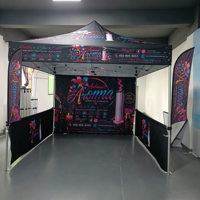 Tente portable en aluminium imperméable et coupe-vent sur mesure 10x10ft 10x15ft 10x20ft pour la promotion publicitaire des marques d'usine (vente en gros)