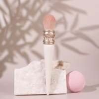 Ensemble de pinceaux de maquillage personnalisés à manche effilé artistique, vente chaude, poils synthétiques, prix bas avec logo privé pour le visage