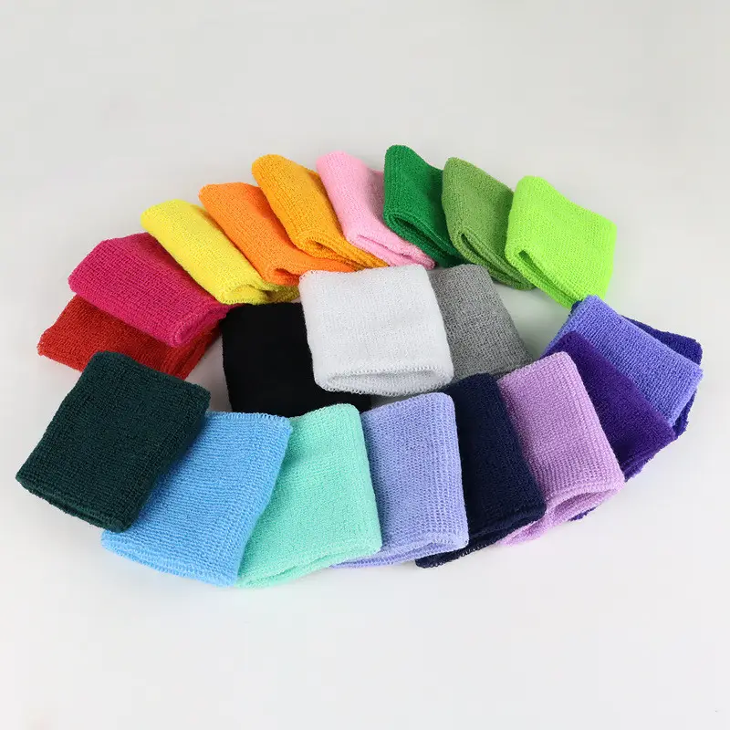 Dây Đeo Cổ Tay Thể Thao Cotton Quần Vợt Tùy Chỉnh Cho Trẻ Em Dây Đeo Cổ Tay Băng Thấm Mồ Hôi Cổ Tay