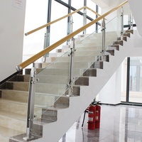Support de rampe modèle Escalier Support de main courante en acier inoxydable Quincaillerie en verre fixe pour rampe en verre trempé