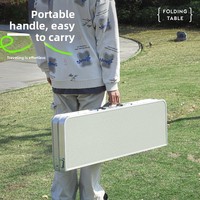 Ensemble table et chaises pliantes en alliage d'aluminium pour extérieur - Portable pour pique-nique, camping, marché - Fabrication chinoise en gros