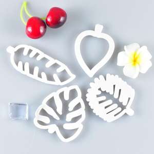 HY 4個トロピカルヤシの葉クッキーカッターガムペースト用フォンダンケーキツール - Product Image 4