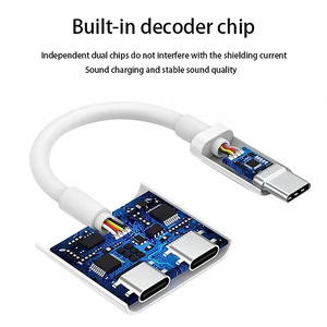 Adaptateur Type C/8pin 2 en 1 séparateur pour <span class=keywords><strong>Samsung</strong></span> Galaxy S21 <span class=keywords><strong>S20</strong></span> <span class=keywords><strong>FE</strong></span> Note 20 USB C/8pin vers câble audio pour écouteurs Jack 3.5 - Product Image 3