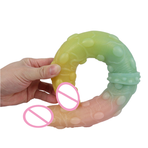 LUUK nouveau Design Double <span class=keywords><strong>gode</strong></span> Flexible doux Anal femmes <span class=keywords><strong>Gay</strong></span> lesbienne Double extrémité pénis pénis artificiel jouets sexuels - Product Image 5
