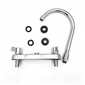 <span class=keywords><strong>Rubinetto</strong></span> da Cucina 8 Pollici a 2 Fori in Acciaio Inox 304 Flessibile <span class=keywords><strong>e</strong></span> Girevole con Cartuccia in Ottone per <span class=keywords><strong>Acqua</strong></span> <span class=keywords><strong>Calda</strong></span> <span class=keywords><strong>e</strong></span> <span class=keywords><strong>Fredda</strong></span> - Product Image 3