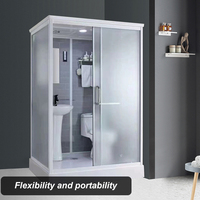 Unité de Salle de Bain Tout-en-Un Douche Préfabriquée Modulaire Luxe Intérieur Portable Kit Complet Salle de Bain Pod Avec Toilette