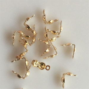 Real 14K Gold Filled Clamshell Bead Tip Clasp Wholesale <strong>Supplies</strong> for <strong>Jewelry</strong> Making Handmade DIY Accessories Finding - Product Image 3