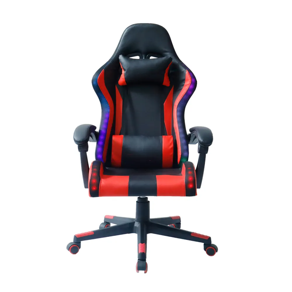 Charmount Adjustable Gaming Chair PU Leather Nylon Red Office Gamer Gaming Chair For Computer Pc Game