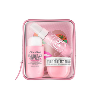 Ensemble de soins de la peau au collagène <span class=keywords><strong>Beija</strong></span> Flor avec logo personnalisé, gel douche Elasti, crème Elasti, brume parfumée, blanchissant et éclaircissant, ensemble de 3 pièces - Product Image 1