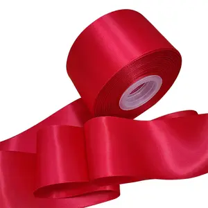 Venta al por mayor 196 colores 25 38 32 57 100mm de ancho cinta de poliéster cinta de regalo roja cintas de satén para papel de regalo