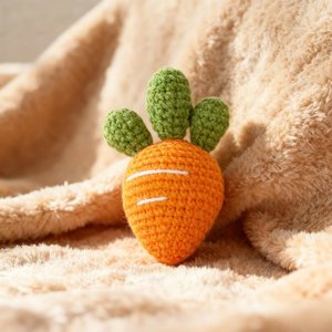 Peloso uncinetto carota giocattolo a mano per il bambino bambini tessitura bella artigianato carota bambola per la decorazione del divano giocattolo - Product Image 1