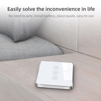 Panneau de commande intelligent Zigbee sans fil à 3 boutons, avec liaison de scénarios personnalisée, contrôle par double clic, alimentation par batterie, cadre en métal et verre trempé, pour Smart Life
