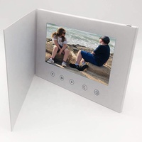 Brochure vidéo faite maison, carte de visite vidéo, mini-carte vidéo personnalisée, carte de vœux vidéo postable avec écran LCD de 5 pouces